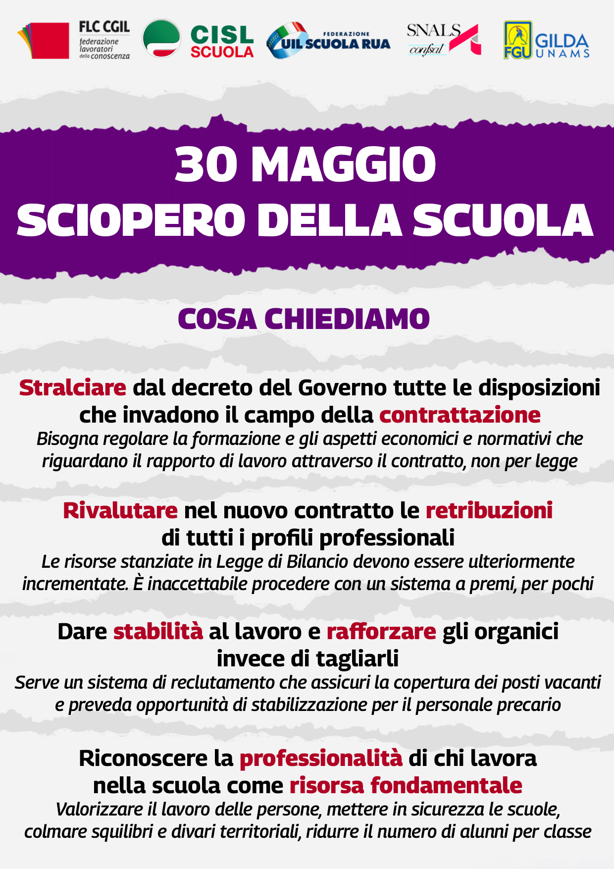 30 maggio 2022 Sciopero generale della scuola I.I.S. Carlo d'Arco